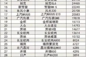 2019年MPV车型销量点评车叔嘴巴已磨破