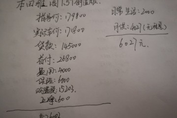 我厂里上班月薪6千存款5万借款买本田雅阁费劲吗