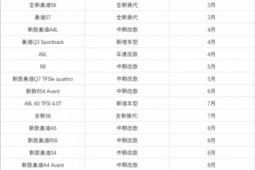 将推出19款新车2020年奥迪将迎来产品大年
