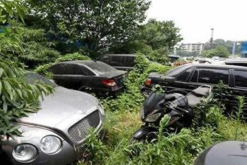 八成新的豪车遗弃荒野却无人敢去开走内行人要处理一个问题